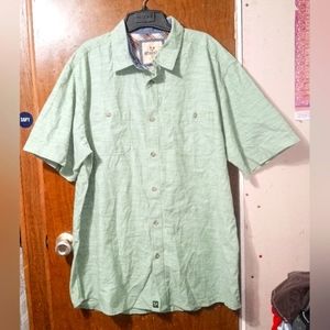 XLT green mens button shirt